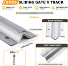 12ft V Track For Sliding Gate  3 X 4ft Sections  Galvanized Steel