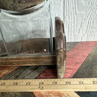 Vintage Hexagon Glass Merchant Canister Candy Cookie Jar Apothecary Set Of  4