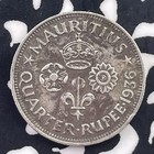 1936 Mauritius 1 4 Rupee Lot c4780 Silver 