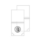 25  Vinyl 2x2 Coin Flips     Clear Double   pocket Holders W  White Inserts