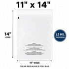 11x14 1 5 Mil Bags Resealable Clear Suffocation Warning Poly Opp Cello Bag