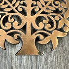 Vintage Cast Iron Copper Finish Trivet Tree Of Life Bird Wall Or Counter