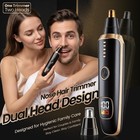 Ear And Nose Hair Trimmer With Led Indicator Usb Rechargeable Water Resistant