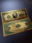  5 000 00 Dollar Gold Certificate Repro Gold Foil Novelty Note