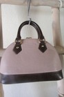 Vtg Divina Firenze Pebble Apricot Flat Brown Leather S All Around Zip Doctor Bag