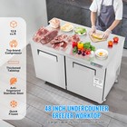 48  Commercial Undercounter Worktop Reach In Freezer Salad Prep Table 12 9 Cu ft
