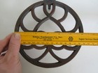 Antique 19th Century Folk Art Pa Primitive Decorative Heart Cast Iron Trivet
