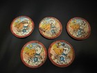 Lot Of 5 Vintage The Ohio Art Co Childs Tin Tea Set 105  Wedding Couple Pelican
