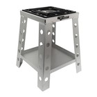 Pit Posse Dirt Bike Stand Usa Made Universal Motorcycle Lift   Tool Tray Silver