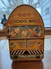 Vintage Walt Disney Aladdin School Bus Metal W Handle 1960 s Lunch Box