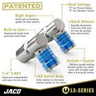 Jaco Lightning Bike Tire Air Chuck  l3-series    Presta   Schrader Valves   O   