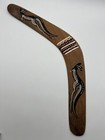 Vintage Australian Wooden Boomerang Aboriginal Art Acacia Brigalow Souvenir