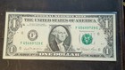 1981  1 Federal Reserve Note Apparent Obstructed Printing Error F65689729e
