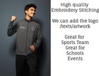 Ink Stitch Design Your Own Custom Logo Texts Stitching Men Flex Fleece Jackets