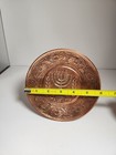 6  Judaica Israel Vintage Copper Plate Tray Wall Art Jerusalem 1960 s Menorah