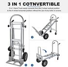 Aluminum Convertible Hand Truck 4-in-1 1000 Lbs Capacity Heavy Duty Dolly Cart