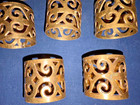 Vintage Brass Napkin Rings Filigree Ornate 1 5    Diameter Set Of 8 Excellent