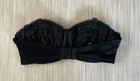 Vintage Black Sequin Beaded Bra Unmarked Small Lace Embellished Y2k Style