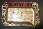 Cast Metal South Dakota Ashtray Souvenir Made In Japan Trinket