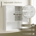 Wall Cabinet Storage Cabinet W  Doors And Shelves Bathroom Organizer 29 5  White