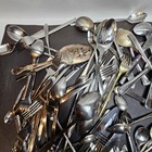 About 19 Pounds Of Vintage  Stainless    Modern Silverware Flatware Crafts Lot