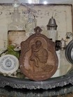 Wow  1800 s Antique Brass copper Catholic Saint Anthony Pectoral Prayer Altar 
