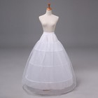 Women Bridal Crinoline Petticoat 3 Hoop Long Underskirt Wedding Gown Under Dress