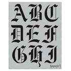 3  Old English Font Stencil Alphabet Letters For Painting   Craft Projects