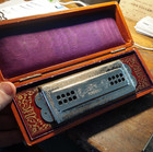 Antique  Vintage M  Hohner  up To Date Very Best Tremolo Concert Harp  Harmonica