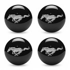 3d Domed Resin Rim Badge Stickers Set 4     Compatible With Mustang Style Caps