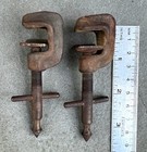 Pair Vintage Ludwig Bass Drum Hoop Clamp-on Spurs Stamped Script Logo  Traps Kit