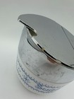 Gemco Milk Glass Sugar Bowl Blue Snowflake Garland Pyrex Corelle Compatibles Usa