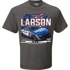 Kyle Larson 2025 Hendrickcars Patriotic 2-spot T-shirt Gray - Exclusive