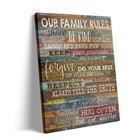 Family Rules Wall Art Rustic Farmhouse Wooden Sign Home Decor