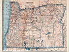 Oregon Antique Map 1921 Portland Columbia River Salem Cascade Range Map