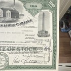 Washington Gas Light Company Common Stock Certificate Cancelled 100 Shares 1977