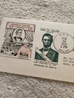 Rare First Day Cover 125th Birthday Abraham Lincoln Post Marked 1934 3 Cent   