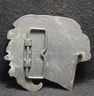 Wg11162 Vintage 1970s    native American Indian W  Full Headdress    Belt Buckle