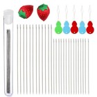 47pcs Seed Beading Needles Extra Fine Thin Beading Embroidery Needles Threaders