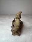 Ancient Chinese Warrior Statue Burial Soldier Trinket Holder Ashtray 4  Height 