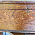 Antique 1800s Oak Document Box     Rustic Wooden Storage W  Latch Closure 7x13x6 5