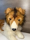 Fao Schwarz Dog Laying Plush Collie sheltie Realistic Pet Lookalike Toys R Us
