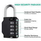 1pc Combination Lock Resettable 4 Digit Padlock With Combination Waterproof