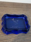 Antique Eapg Cobalt Blue Glass Soap Dish Souvenir Of Freeman  South Dakota Rare