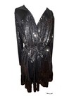 Michael Kors Womens Mirror-dot Silver A-line Dress Size Xl