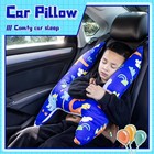 H-shape Car Seat Pillow For Kids  blue Dinosaur   Kids Car Pillows For Sleepi   