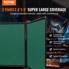 Vevor Welding Screen With Frame 3 Panel 6  X 6  Welding Curtain Screen 12 Wheels