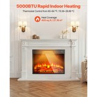 Uimoso 23in Electric Fireplace Insert Wall-mount Heater   Remote  5000btu  Black