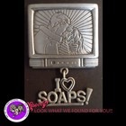  jj  Jonette Jewelry Silver Pewter  i Love Soaps  Brooch Pin