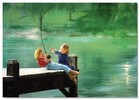 Lovely Children-flowers Of Life Pretty Girl   Boy Kids Art New Modern Postcard